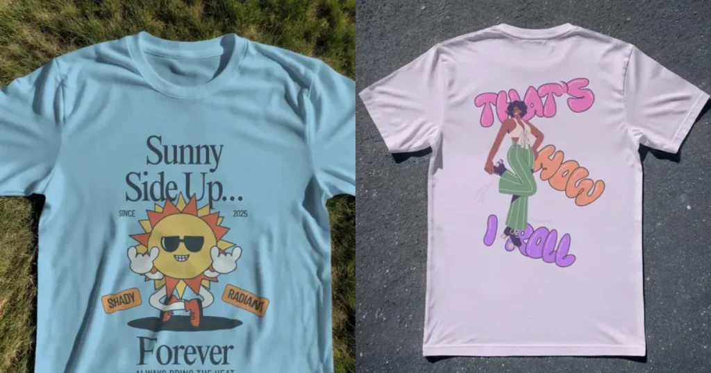 Flat lay t-shirt mockups
