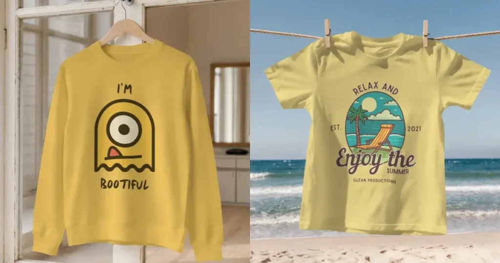 Hanging apparel mockups