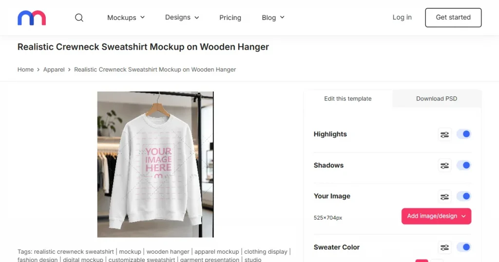 Mediamodifier sweatshirt template