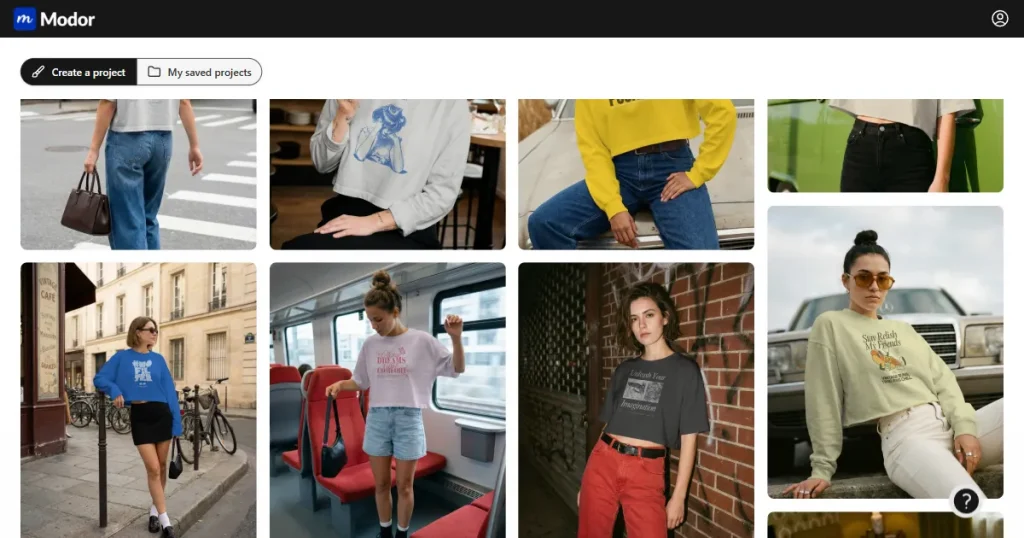 Modor crop top mockup templates