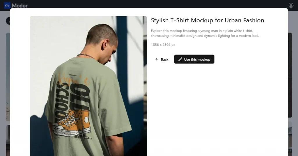 Modor T-shirt mockup template
