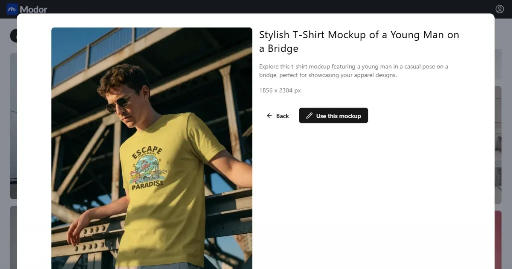Modor t-shirt mockup template