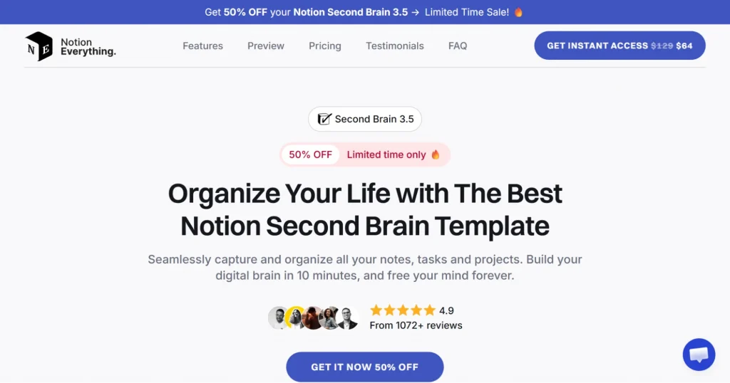 Notion Everything notion templates page