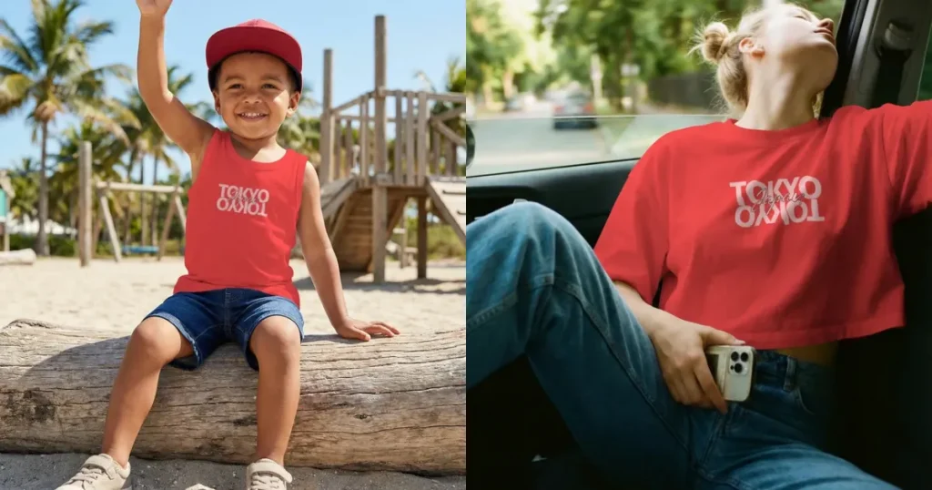 On model apparel mockups
